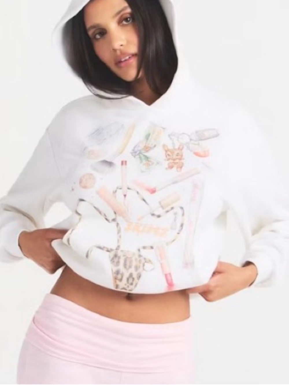 SKIMS Snow In My Bag Cotton Fleece Hoodie Limited Edition Size S NWT